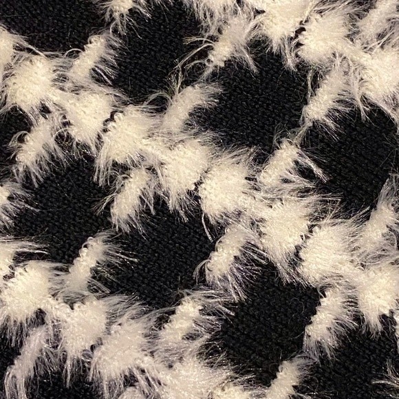 Olivia & Grace Fit and Flare Black and White Fuzzy Skirt - Picture 4 of 7